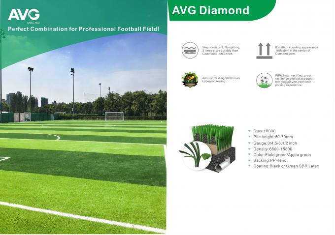 Hierba artificial del fútbol de la calidad de la FIFA para el césped al aire libre y del fútbol sala 55M M 0