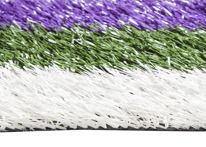 Césped artificial coloreado liso de la pista de tenis, resistencia ULTRAVIOLETA coloreada de la hierba falsa 0
