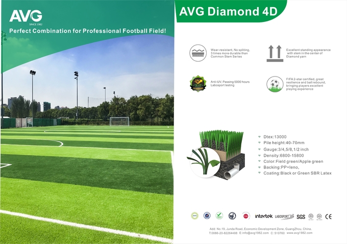 La hierba alfombra la calidad artificial de la FIFA del fútbol de la hierba del fútbol 60M M 0
