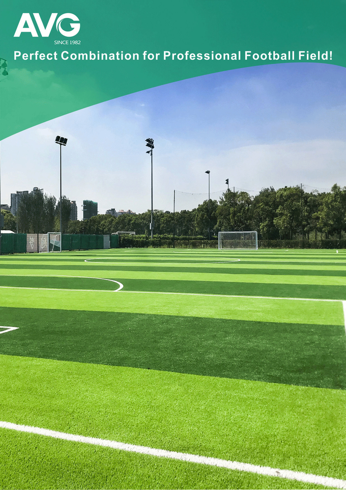 verde artificial del campo de hierba del fútbol de la moqueta del césped del fútbol de la altura de 40m m 0