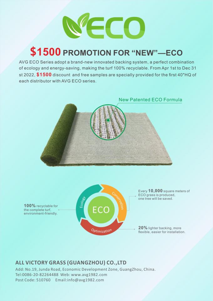 ECO que apoya el jardín reciclable del paisaje del césped del sintético del 100% 35-60m m que suela césped artificial de la hierba de la alfombra del césped 1